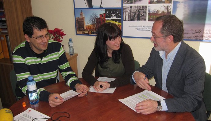 Alberto de Bustos, María Sánchez y Manuel Saravia