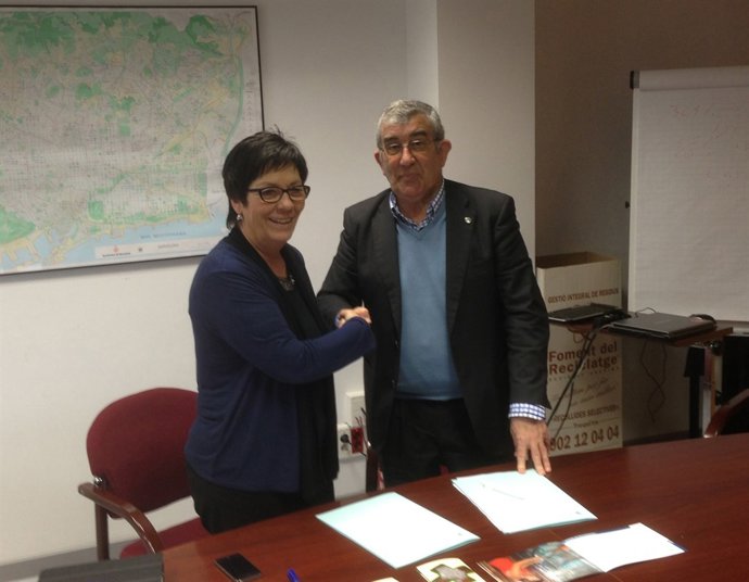 Pilar Solans (Atención Primaria de Barcelona) y Rafael Martínez (FSFE)