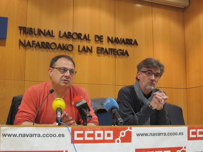 Agustín Martín y Chechu Rodríguez, de CCOO.