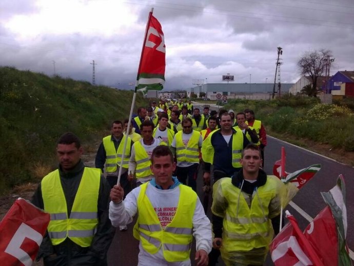 Segunda etapa de la marcha minera de Aznalcóllar 