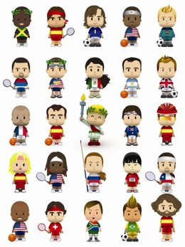 Deportistas olímpicos hechos Pocoyó