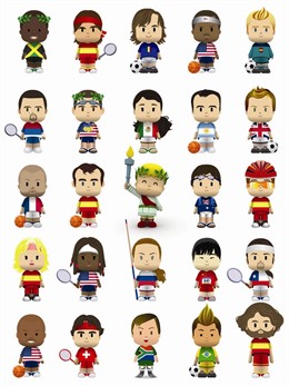 Deportistas olímpicos hechos Pocoyó