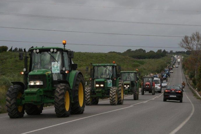 Tractorada en Jerez