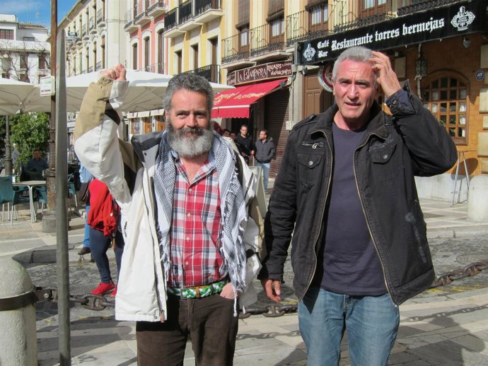 Sánchez Gordillo y Diego Cañamero a la llegada al TSJA