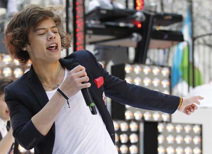 Harry Styles of the British-Irish band 'One Direction' appears on NBC's 'Today' 