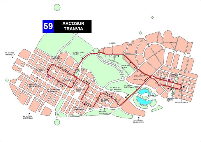 Recorrido de la nueva línea