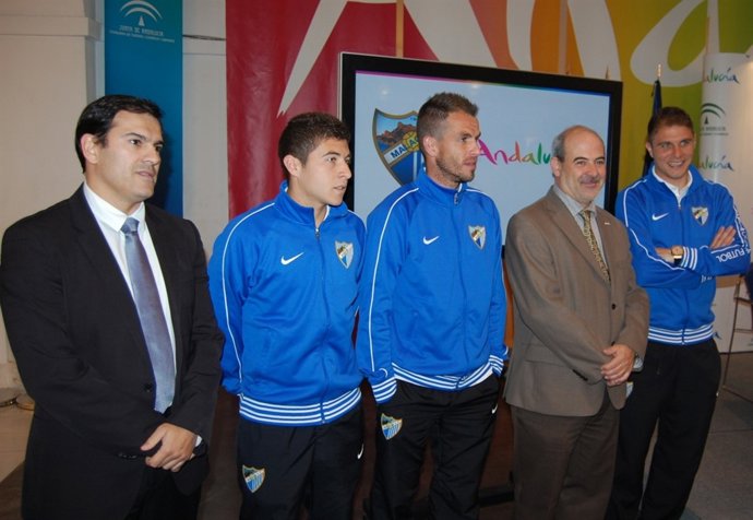 Vicente Casado, Duda, Portillo, Joaquín y Francisco Artacho Málaga Fútbol Promo