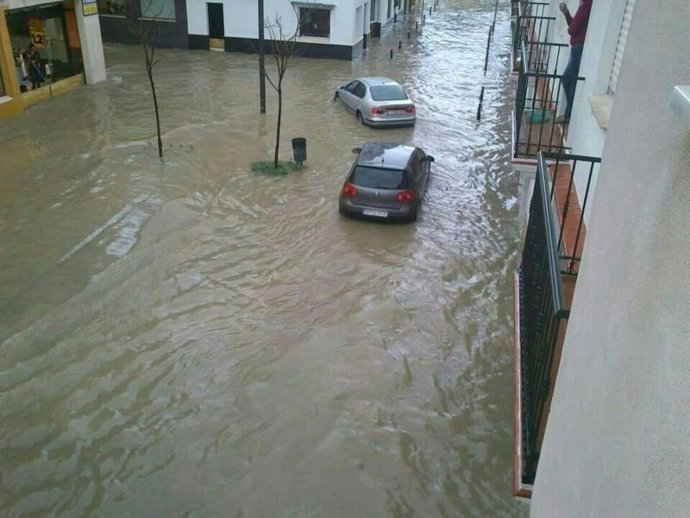 Efectos del último temporal de lluvia en Barbate