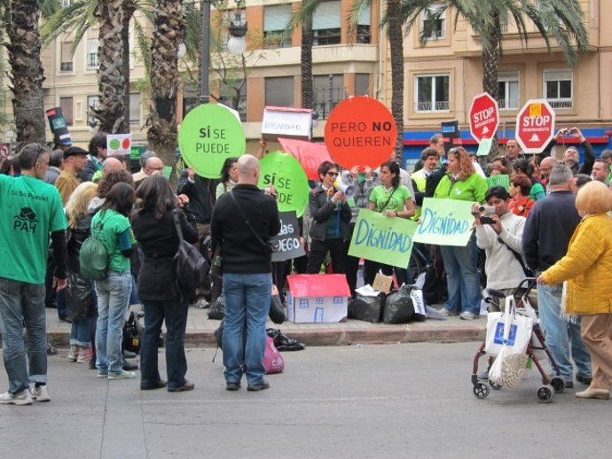 Protesta de la PAH en Valencia