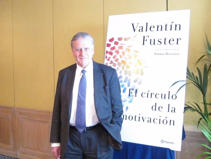 Valentín Fuster en la presentación de su libro 'El círculo de la motivación'