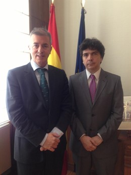 Javier Campoy y Mario Garcés en su reunión este viernes en Madrid