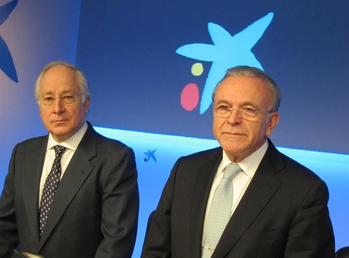 De izqda a dcha: Joan Maria Nin e Isidre Fainé, La Caixa, CaixaBank