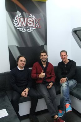 Jaime Alguersuari, Michael Schumacher y Luca de Donno