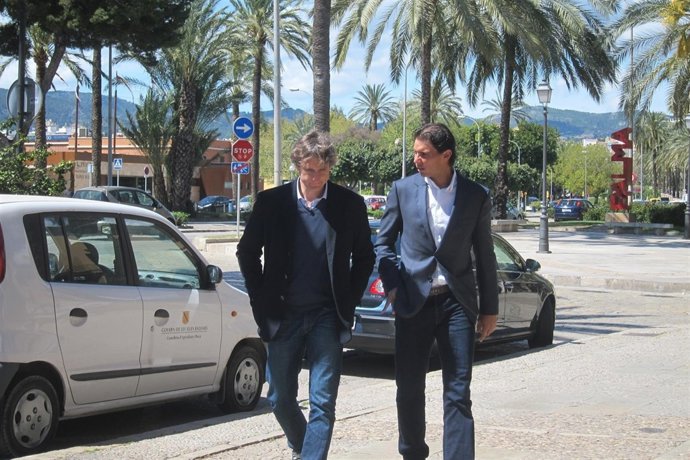 Rafa Nadal a su llegada al Consolat de Mar en Palma