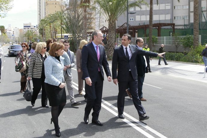 Alberto Fabra en su visita a Calp