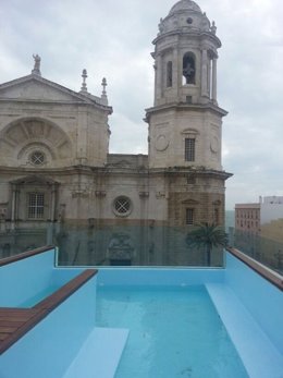 VIstas desde la piscina del Hotel 'La catedral'