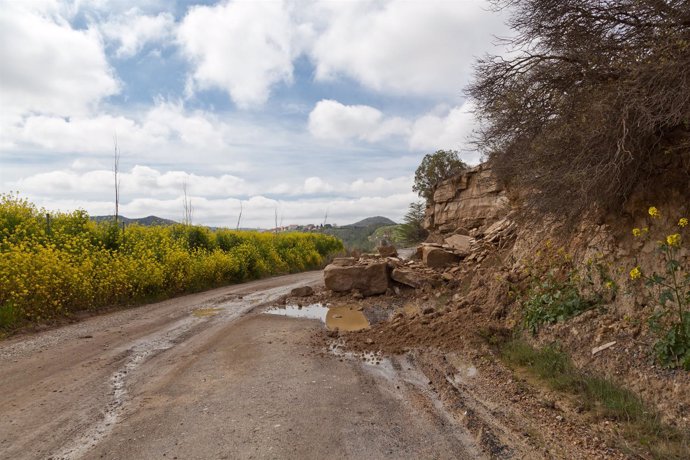 PR+ alerta de "graves desprendimientos" en caminos agrícolas del Cortijo