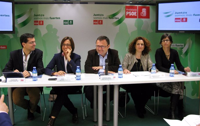 Heredia en la reunión de la Comisión Ejecutiva Provincial del PSOE