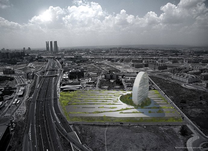 Recreación de la nueva sede del BBVA en Las Tablas