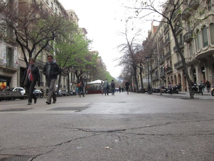 Paseo central de la Rambla Catalunya