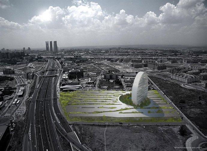 Recreación de la nueva sede del BBVA en Las Tablas