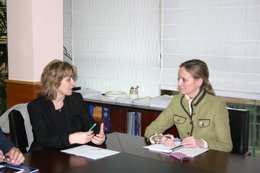 Casero con la directora de Airbus