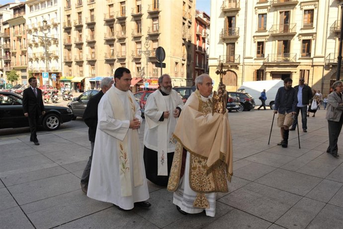 El Ángel de Aralar visitará el Palacio de Navarra.
