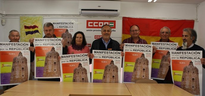 Rueda de prensa de la plataforma 'Sevilla por la República'