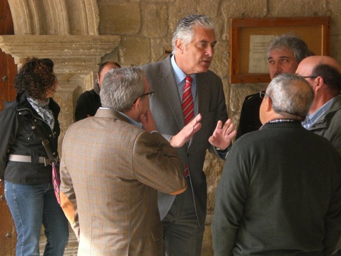 Suárez en su visita este lunes a Mazaleón