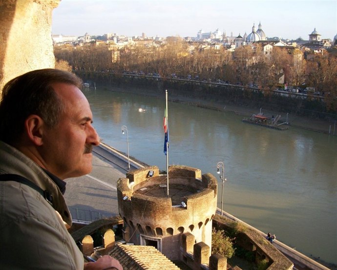 Jorge Molist en el castillo de Sant Angelo de Roma