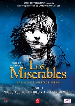 Cartel de Los Miserables en Sevilla
