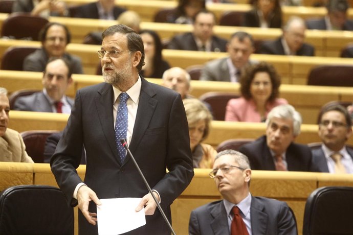 Mariano Rajoy en el Senado 6 noviembre de 2012