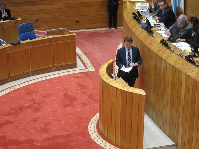 Alberto Núñez Feijóo comparece en el Parlamento de Galicia