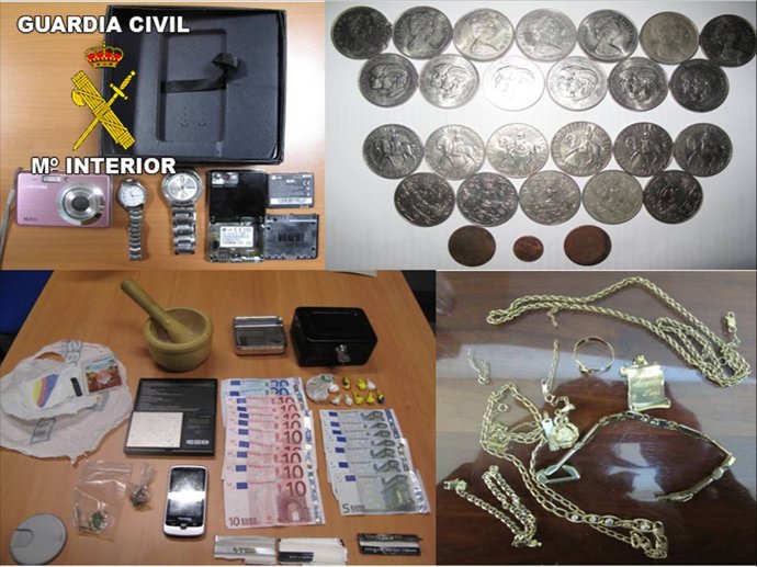 Material recuperado en la operación Punto