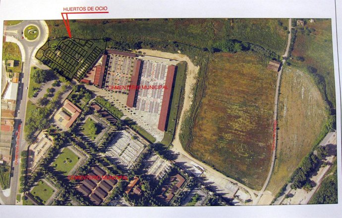 Imagen de la zona donde están los huertos sociales