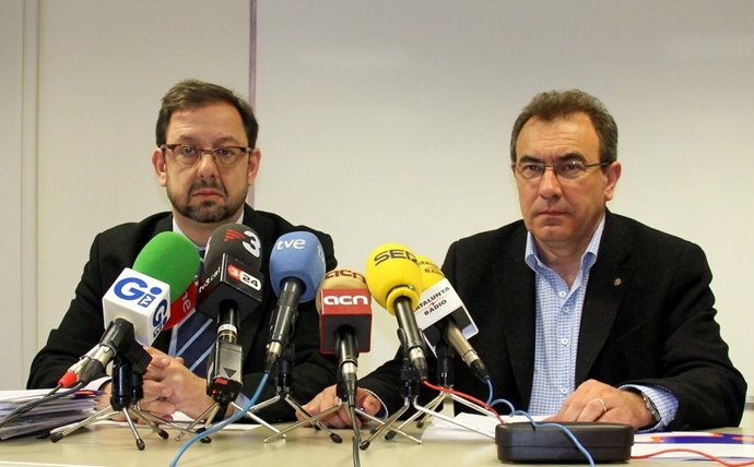 El secretario general de Asetrans, Carlos Palacio, y el vicepte, Salvador Ferrer