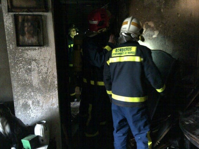 Estado de la vivienda calcinada