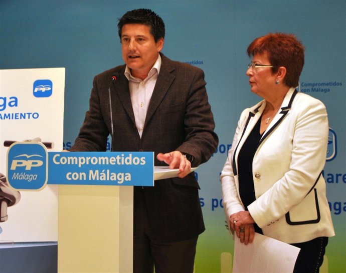 Francisco Oblaré en la sede del PP