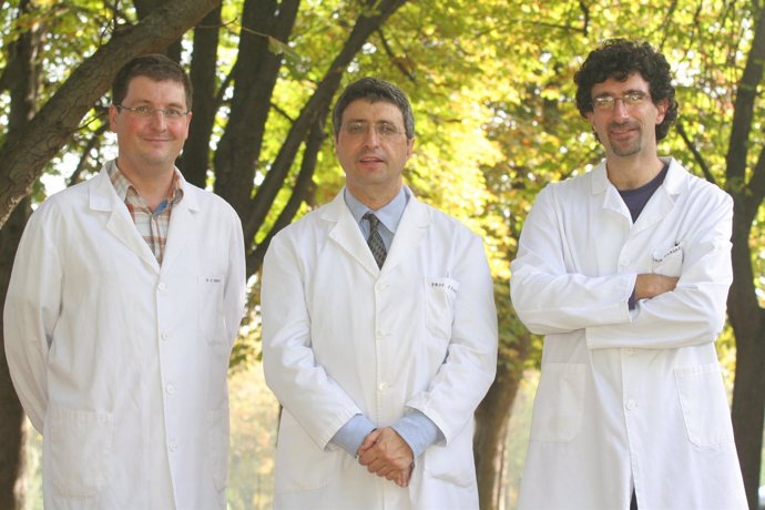 Los investigadores Javier Campión, Fermín Milagro y Alfredo Martínez.