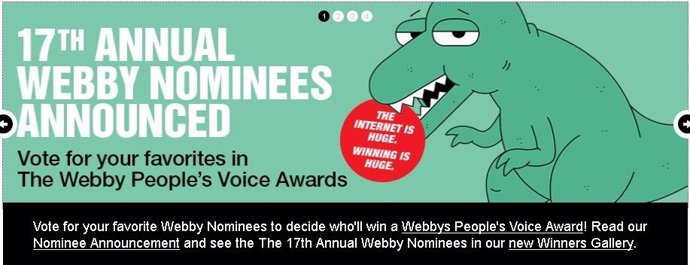 Google nominado a 12 premios Webby