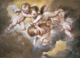 Gloria de cuatro ángeles volanderos, de Murillo