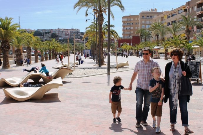 Turistas en Mazarrón
