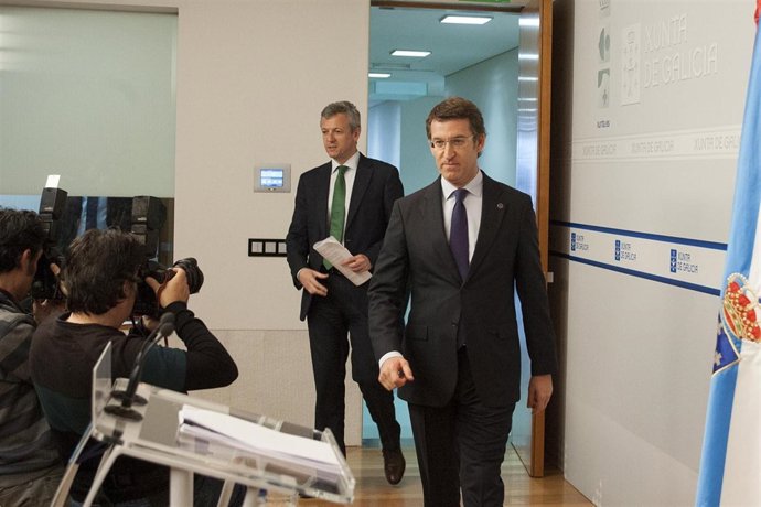 Alberto Núñez Feijóo tras un Consello