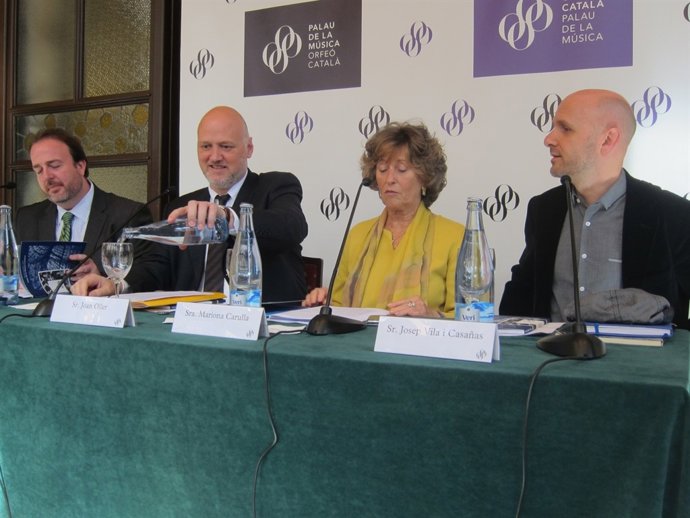 V.García, J.Oller, M.Carulla y J.Vila, en presentación temporada Palau