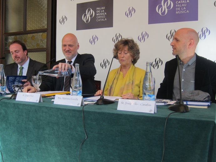 V.García, J.Oller, M.Carulla y J.Vila, en presentación temporada Palau