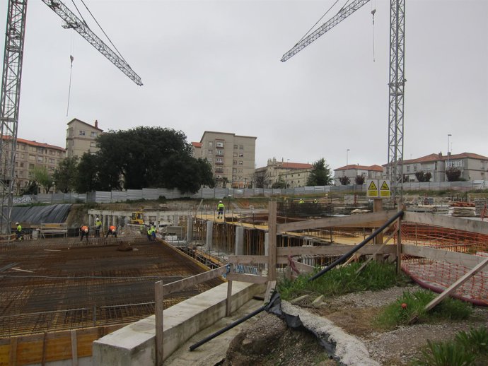 Obras del parking de Mendicouague