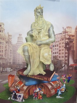 Boceto de la falla grande del Ayuntamiento de Valencia para 2013