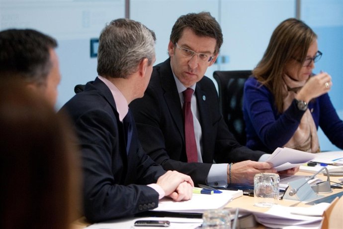 Feijóo en el Consello de la Xunta del 11 de abril