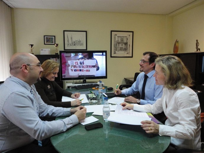 Jurado del concurso escolar de la ONCE en Valladolid