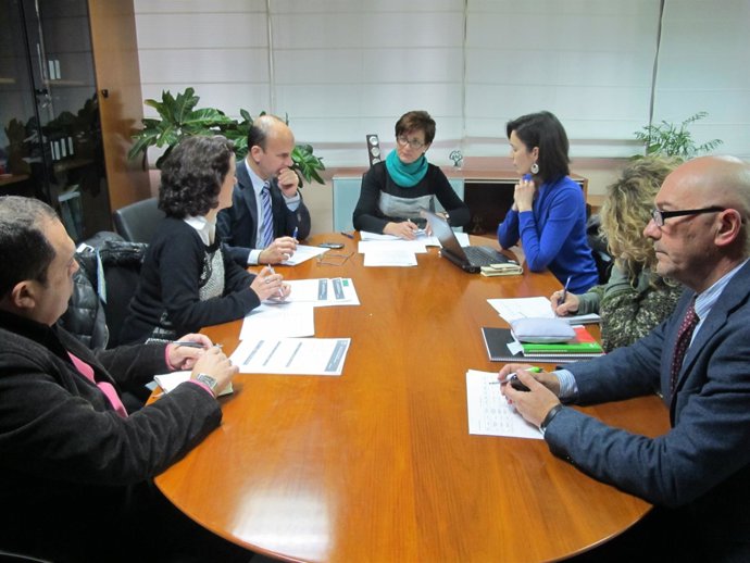 Reunión de la comisión de valoración presidida por Valverde